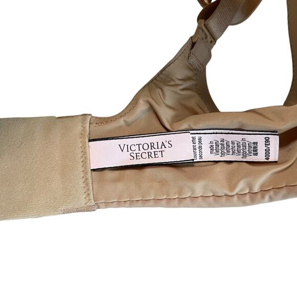 Victoria’s Secret T-Shirt Push-Up Full Coverage Bra 40DD Tan Beige Sand - Picture 3 of 4